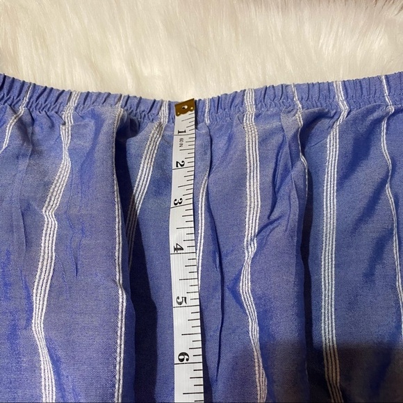 American Eagle: Striped Off The Shoulder Flowy Ruffle Slip Mini Dress Small - Picture 5 of 11